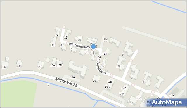 Szczawno-Zdrój, Osiedle Solicowo, 3, mapa Szczawno-Zdrój