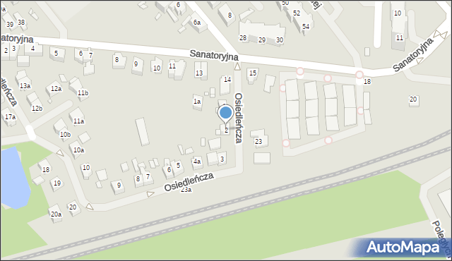 Szczecin, Osiedleńcza, 2, mapa Szczecina