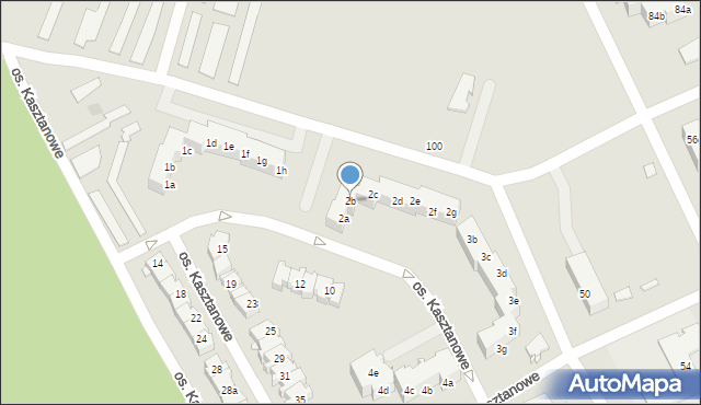 Szczecin, Osiedle Kasztanowe, 2b, mapa Szczecina