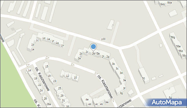 Szczecin, Osiedle Kasztanowe, 2d, mapa Szczecina