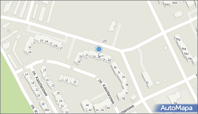 Szczecin, Osiedle Kasztanowe, 2e, mapa Szczecina