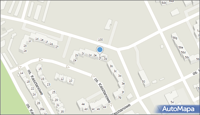 Szczecin, Osiedle Kasztanowe, 2f, mapa Szczecina