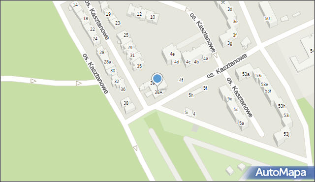 Szczecin, Osiedle Kasztanowe, 39A, mapa Szczecina
