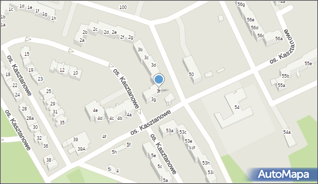 Szczecin, Osiedle Kasztanowe, 3f, mapa Szczecina