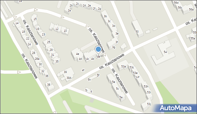 Szczecin, Osiedle Kasztanowe, 4a, mapa Szczecina