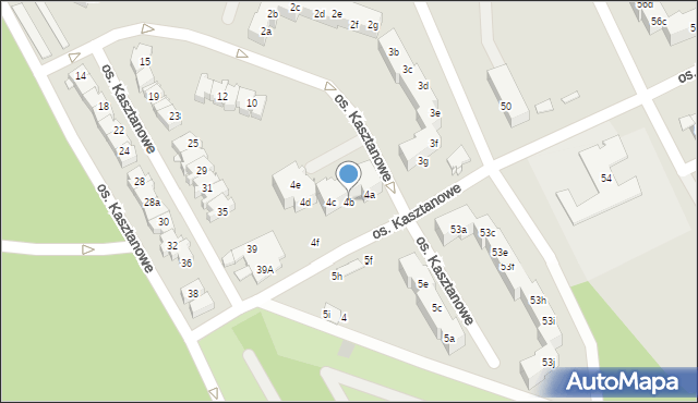 Szczecin, Osiedle Kasztanowe, 4b, mapa Szczecina
