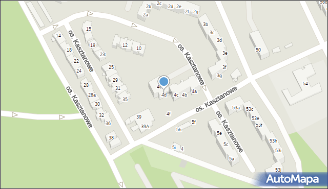Szczecin, Osiedle Kasztanowe, 4d, mapa Szczecina