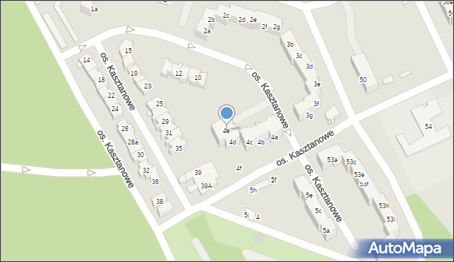 Szczecin, Osiedle Kasztanowe, 4e, mapa Szczecina