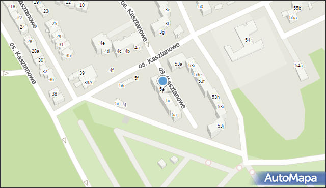 Szczecin, Osiedle Kasztanowe, 5d, mapa Szczecina
