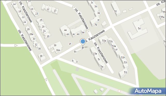 Szczecin, Osiedle Kasztanowe, 5f, mapa Szczecina