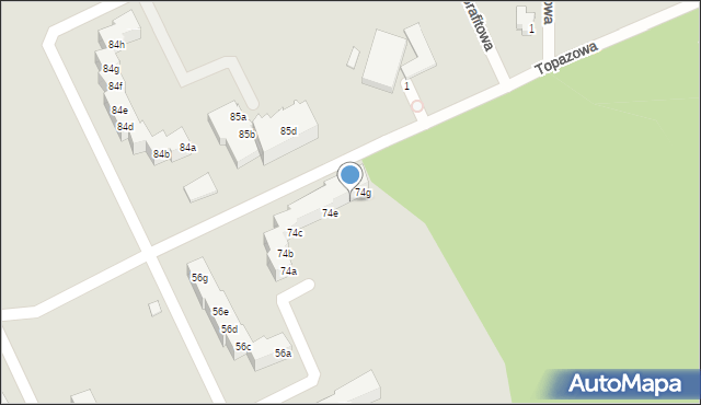 Szczecin, Osiedle Kasztanowe, 74f, mapa Szczecina