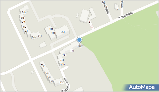 Szczecin, Osiedle Kasztanowe, 74g, mapa Szczecina