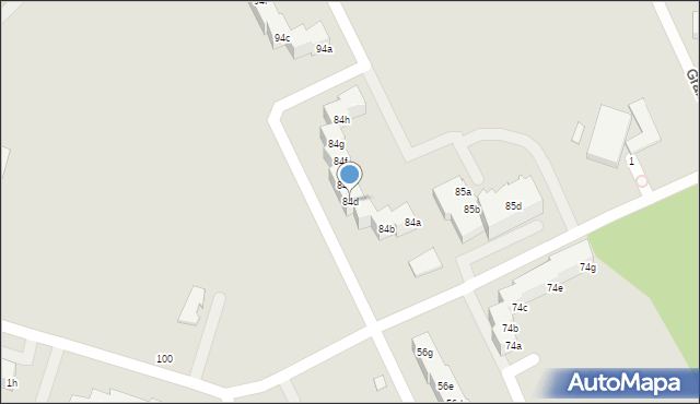 Szczecin, Osiedle Kasztanowe, 84d, mapa Szczecina