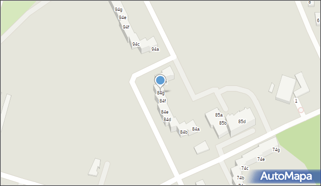 Szczecin, Osiedle Kasztanowe, 84g, mapa Szczecina