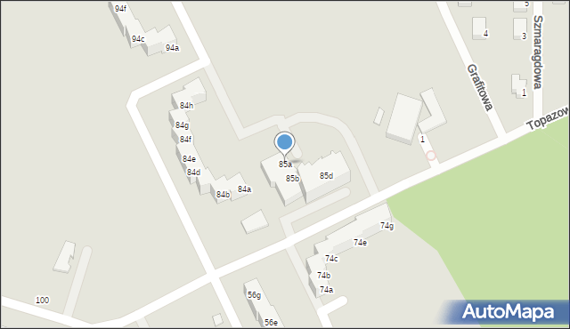Szczecin, Osiedle Kasztanowe, 85a, mapa Szczecina