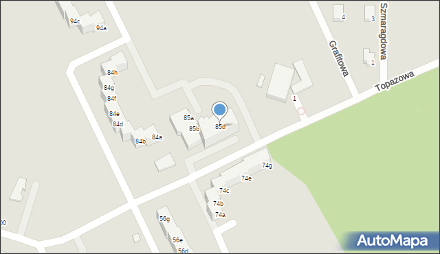 Szczecin, Osiedle Kasztanowe, 85d, mapa Szczecina