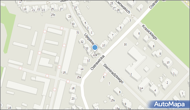 Szczecin, Ostrawicka, 12a, mapa Szczecina