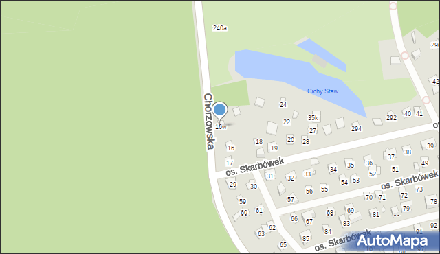Szczecin, Osiedle Skarbówek, 16w, mapa Szczecina