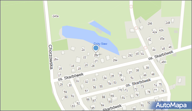 Szczecin, Osiedle Skarbówek, 35k, mapa Szczecina