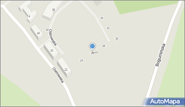 Szczecin, Ostrowska, 26, mapa Szczecina