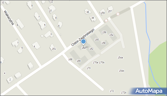 Szczecin, Ostoi-Zagórskiego Włodzimierza, 164, mapa Szczecina