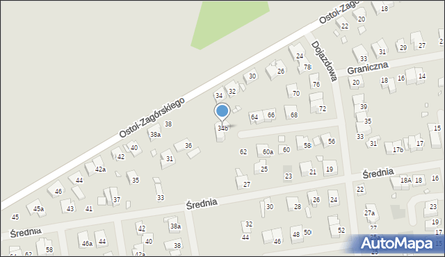 Szczecin, Ostoi-Zagórskiego Włodzimierza, 34b, mapa Szczecina