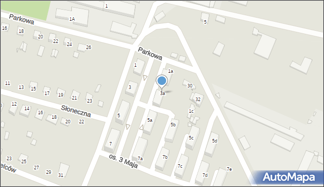 Szczekociny, Osiedle 3 Maja, 3a, mapa Szczekociny