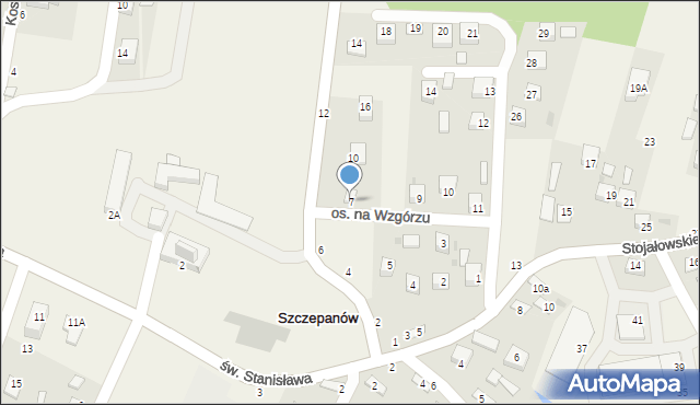 Szczepanów, Osiedle na Wzgórzu, 7, mapa Szczepanów