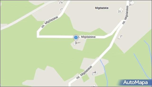 Szczyrk, Osiedle Migdalskie, 26, mapa Szczyrk