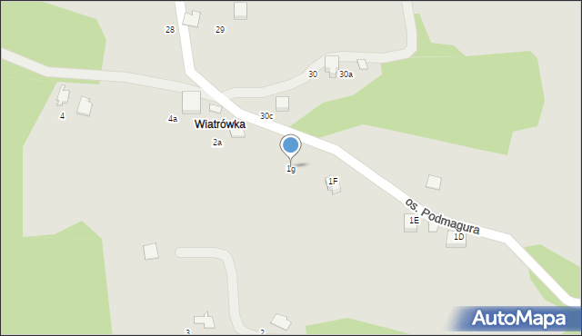 Szczyrk, Osiedle Podmagura, 1g, mapa Szczyrk