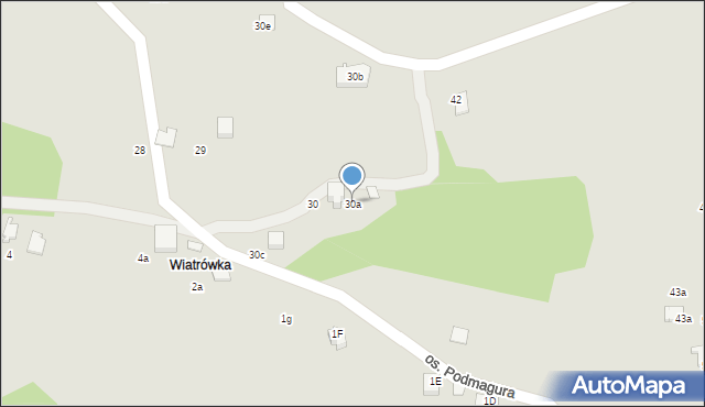 Szczyrk, Osiedle Podmagura, 30a, mapa Szczyrk
