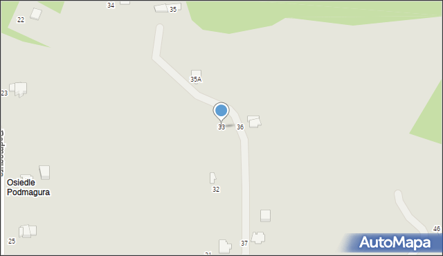 Szczyrk, Osiedle Podmagura, 33, mapa Szczyrk