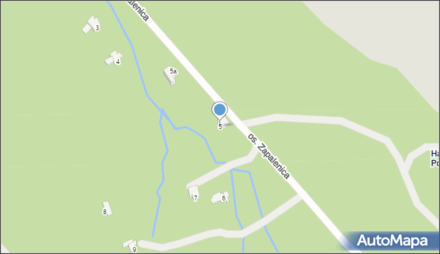 Szczyrk, Osiedle Zapalenica, 5, mapa Szczyrk