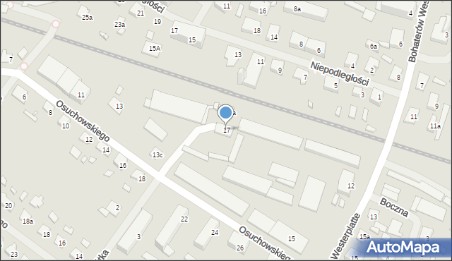 Szczytno, Osuchowskiego Antoniego, 17, mapa Szczytno