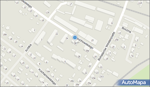 Szczytno, Osuchowskiego Antoniego, 26, mapa Szczytno