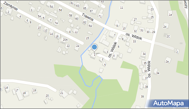 Szewna, Osiedle Widok, 1, mapa Szewna