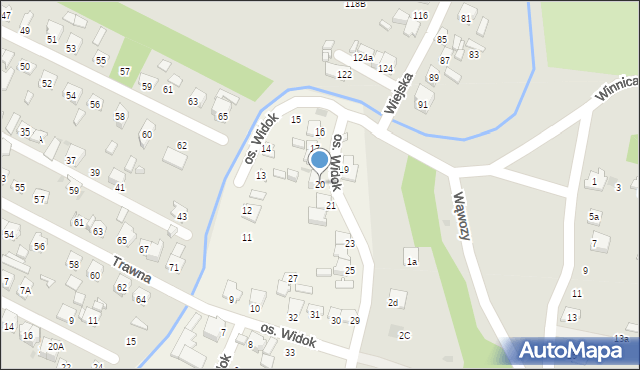 Szewna, Osiedle Widok, 20, mapa Szewna