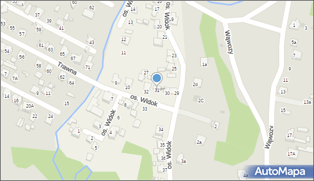 Szewna, Osiedle Widok, 31, mapa Szewna