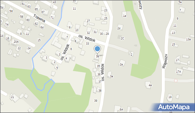Szewna, Osiedle Widok, 34, mapa Szewna