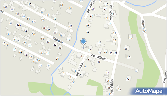 Szewna, Osiedle Widok, 9, mapa Szewna