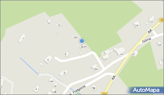 Szklarska Poręba, Osiedle Podgórze, 10, mapa Szklarska Poręba
