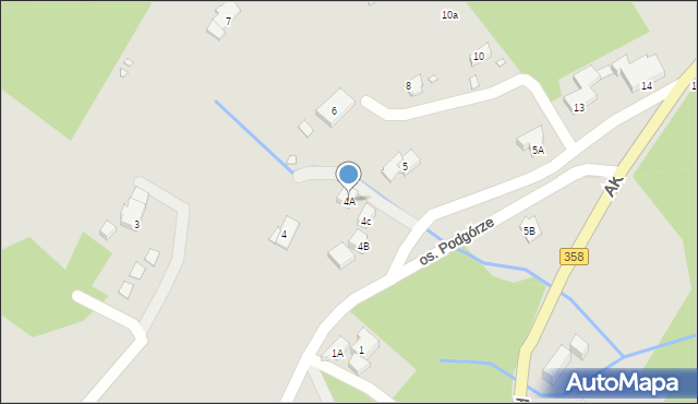 Szklarska Poręba, Osiedle Podgórze, 4A, mapa Szklarska Poręba