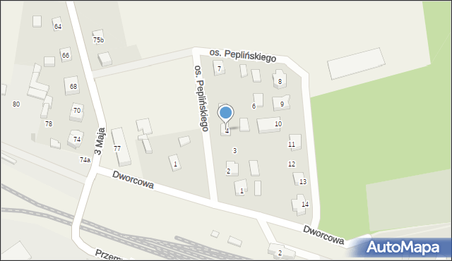 Szlachta, Osiedle Peplińskiego Stanisława, ks. kan., 4, mapa Szlachta