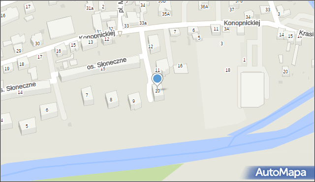 Szprotawa, Osiedle Słoneczne, 10, mapa Szprotawa