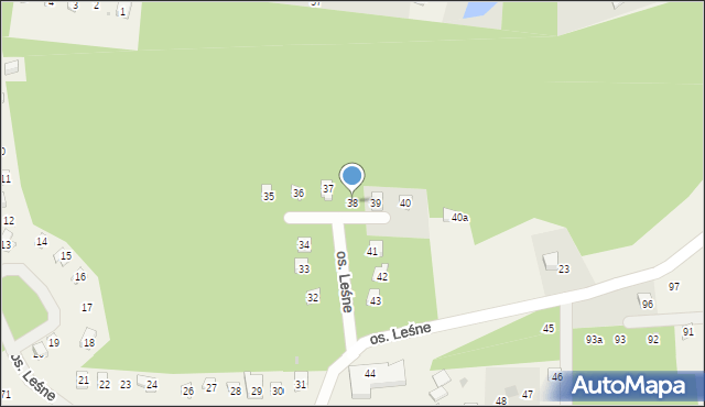 Szteklin, Osiedle Leśne, 38, mapa Szteklin