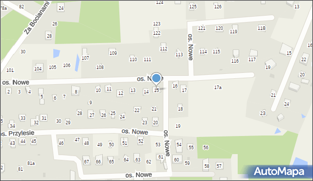 Szteklin, Osiedle Nowe, 15, mapa Szteklin