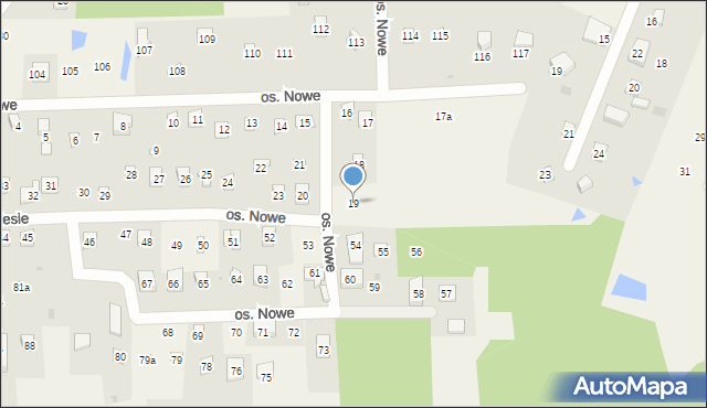 Szteklin, Osiedle Nowe, 19, mapa Szteklin