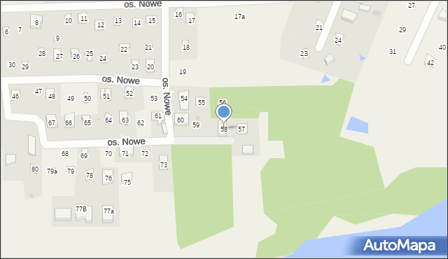 Szteklin, Osiedle Nowe, 58, mapa Szteklin