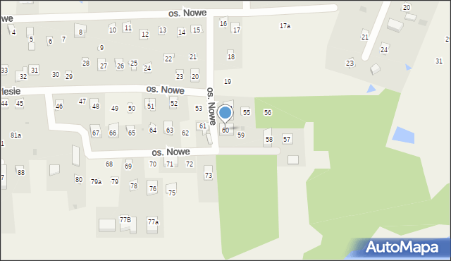 Szteklin, Osiedle Nowe, 60, mapa Szteklin