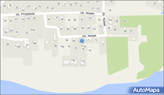 Szteklin, Osiedle Nowe, 77, mapa Szteklin